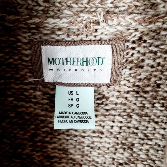 Motherhood Maternity Knit Cardigan Brown Sweater - Picture 2 of 10